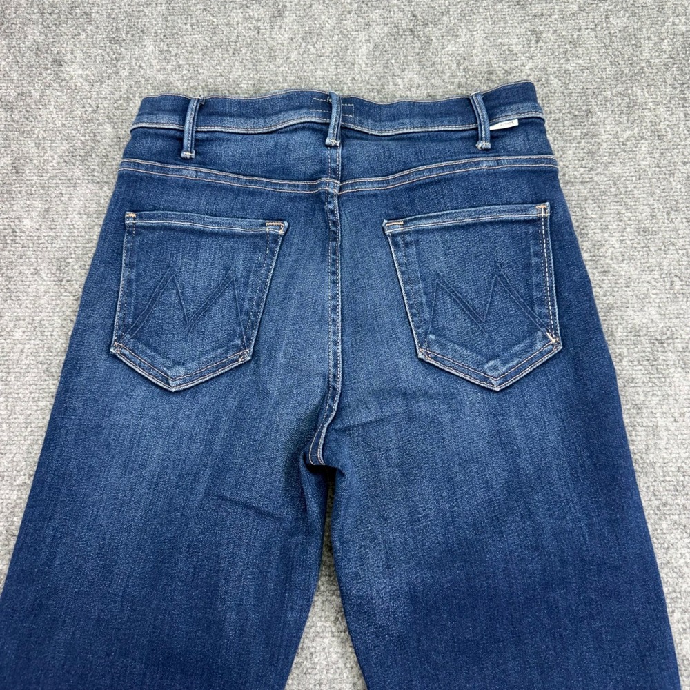 MOTHER Jeans Women's 29 (Fits 28x27) Blue Home Movies The Hustler Ankle Fray USA - Picture 14 of 15